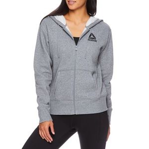 NWT Reebok XL Grey Zip-Up Hoodie